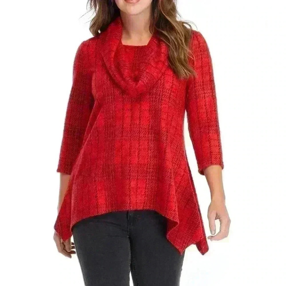 New Directions Petite Hacci Cowl Neck Pullover - Picture 1 of 4